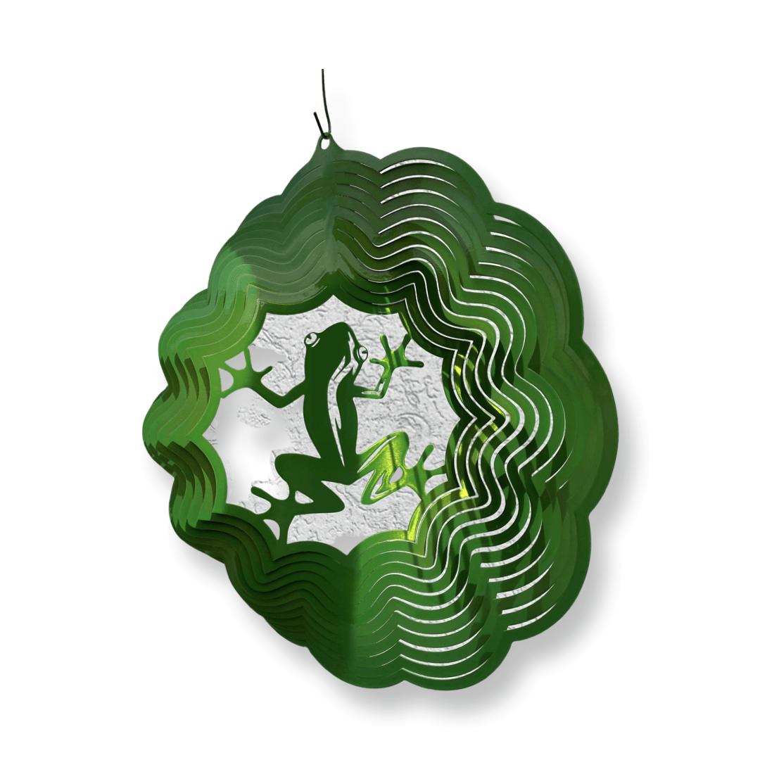Frog Wind Spinner – Whimsical Metal Garden Art & Yard Decor - RMMDecor