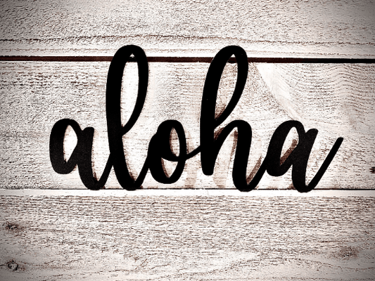 Aloha Metal Sign – Tropical Wall Decor & Hawaiian Vibes - RMMDecor