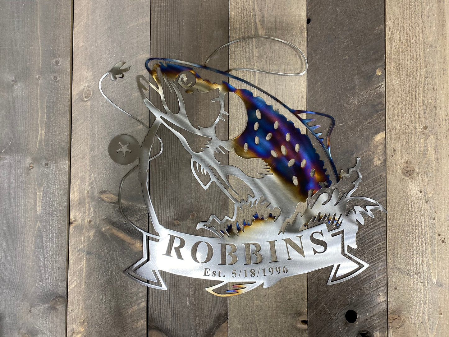 Fishing Welcome Sign, Fly Fishing Gifts, Customizable Welcome Sign, Me –  Rocky Mountain Metal Decor