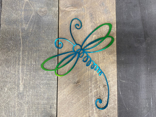 Whimsical Metal dragonfly wall art, dragonfly garden art, small dragonfly wall accent