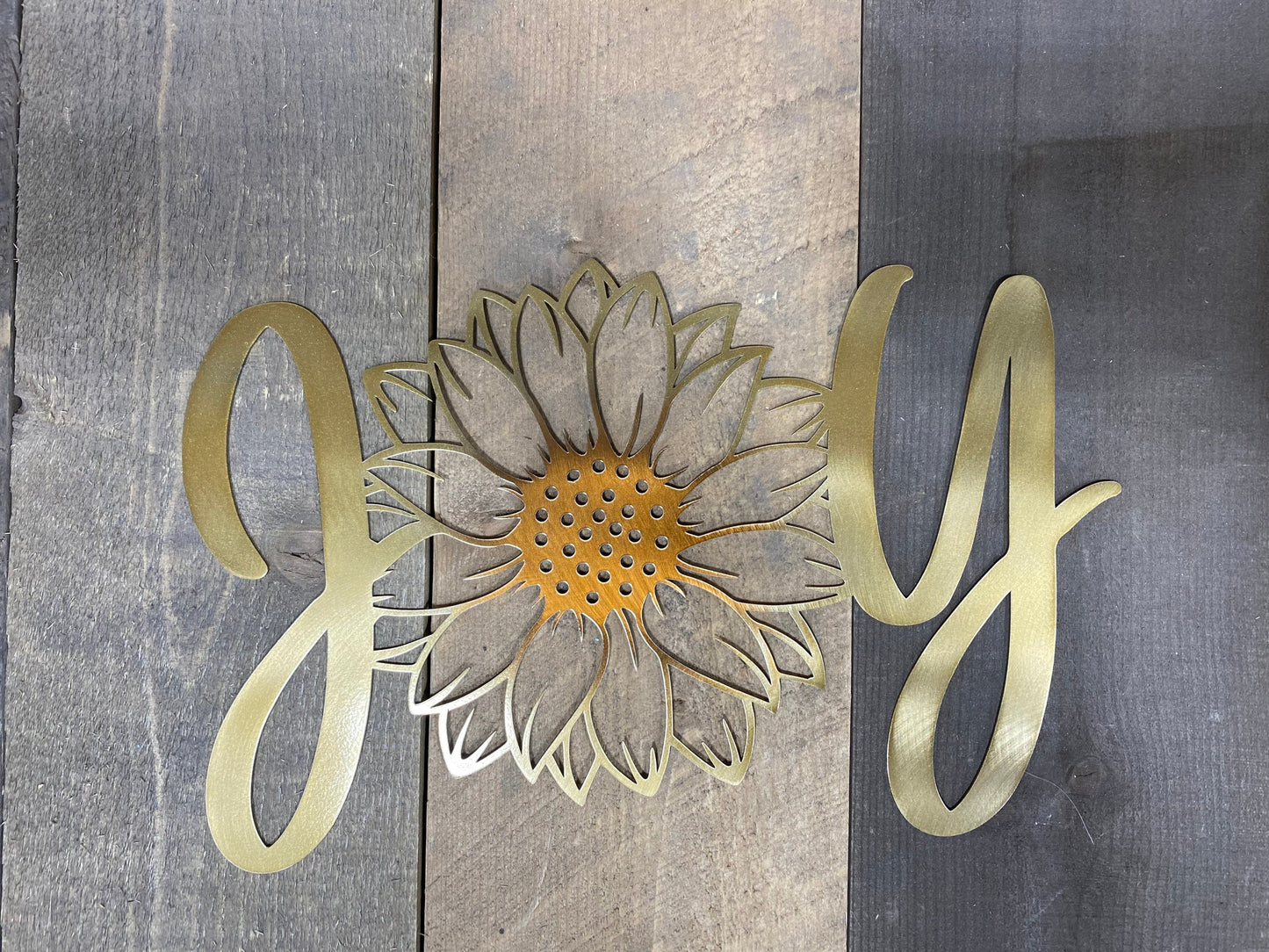 Sunflower Metal wall art, sunflower joy decor, she shed decor, sunflower accent