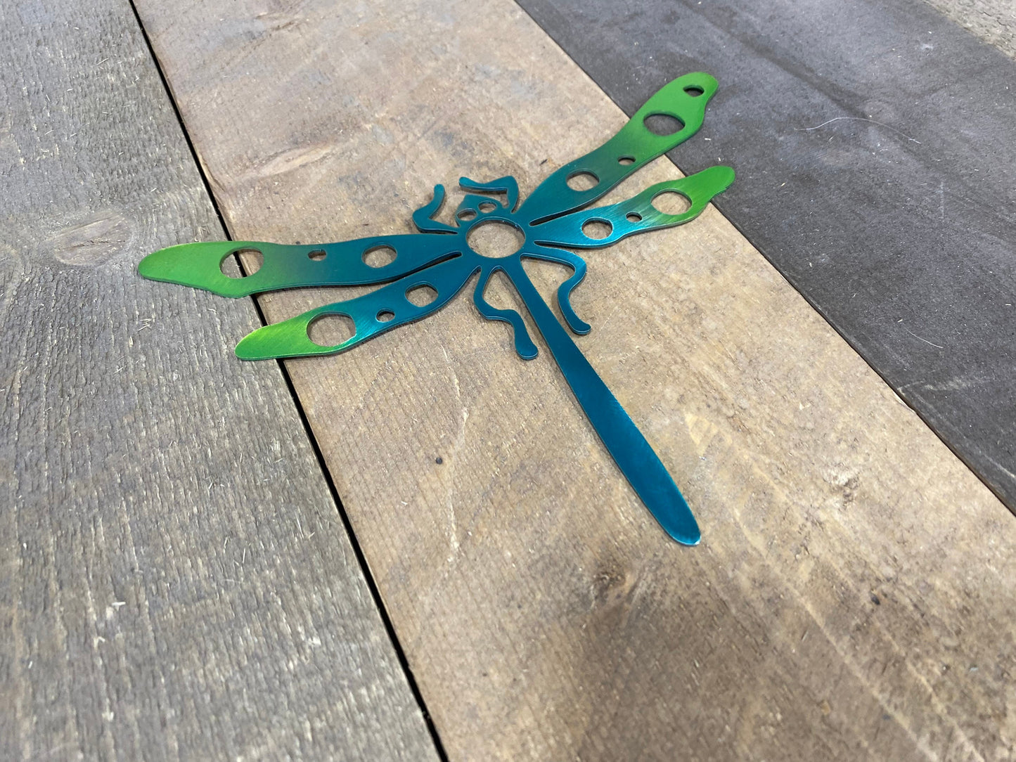 Metal dragonfly wall art, dragonfly garden art, small dragonfly wall accent