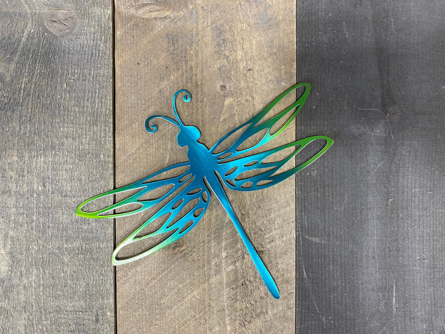 Metal dragonfly wall art, dragonfly garden art, small dragonfly wall accent