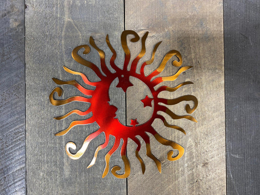 Retro Metal Sun Wall Art – Vibrant Patio, Porch & Garden Decor - RMMDecor