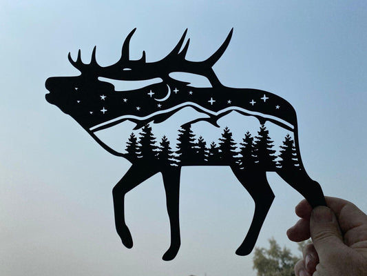Rustic Elk Metal Wall Art – Cabin & Hunting Lodge Decor - RMMDecor