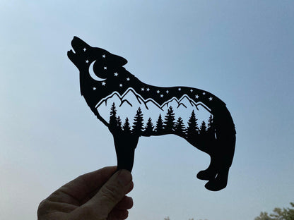 Rustic Metal Wall Art Bundle – Bear, Elk, Wolf & Trout Decor - RMMDecor