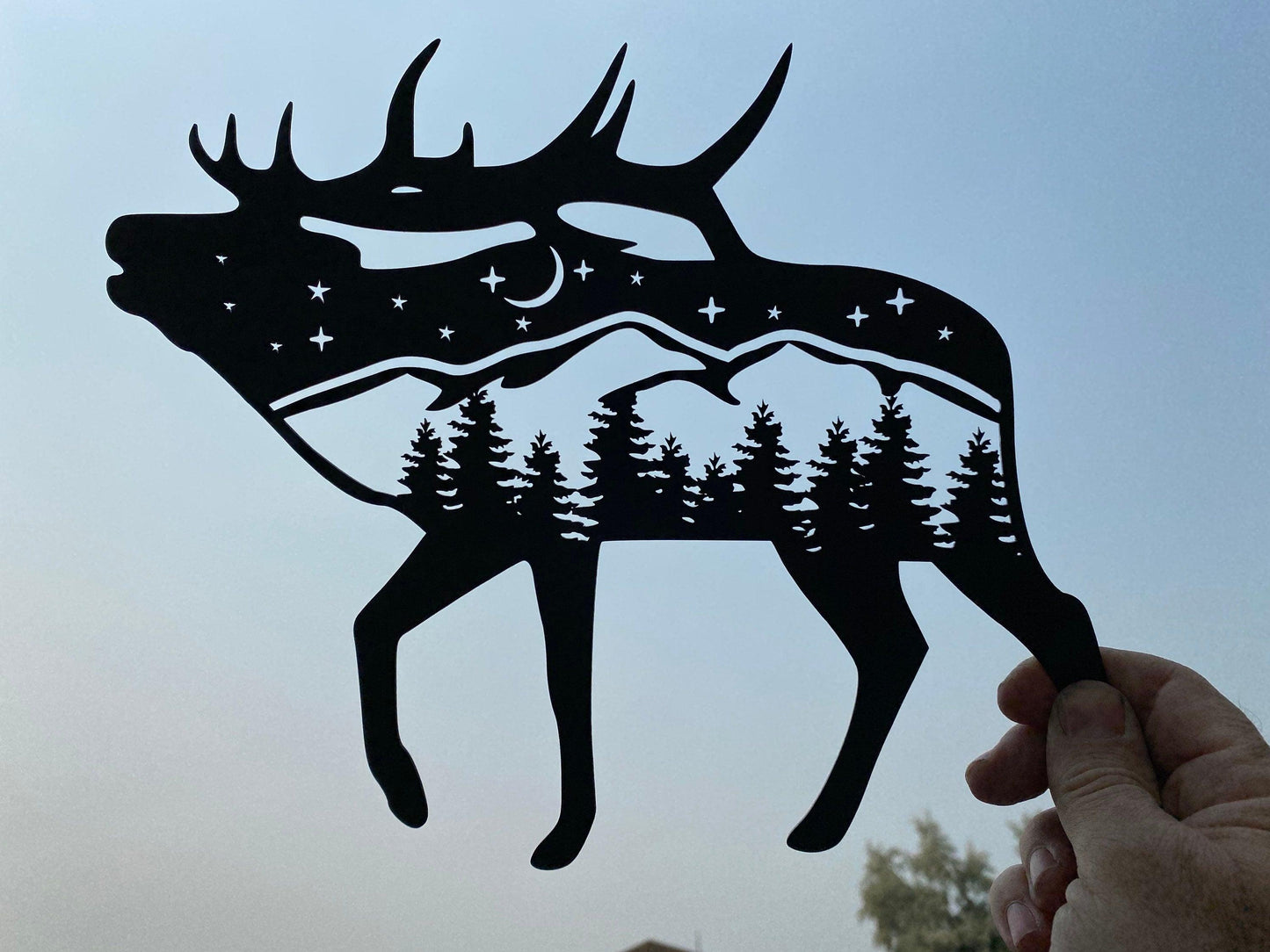Rustic Metal Wall Art Bundle – Bear, Elk, Wolf & Trout Decor - RMMDecor