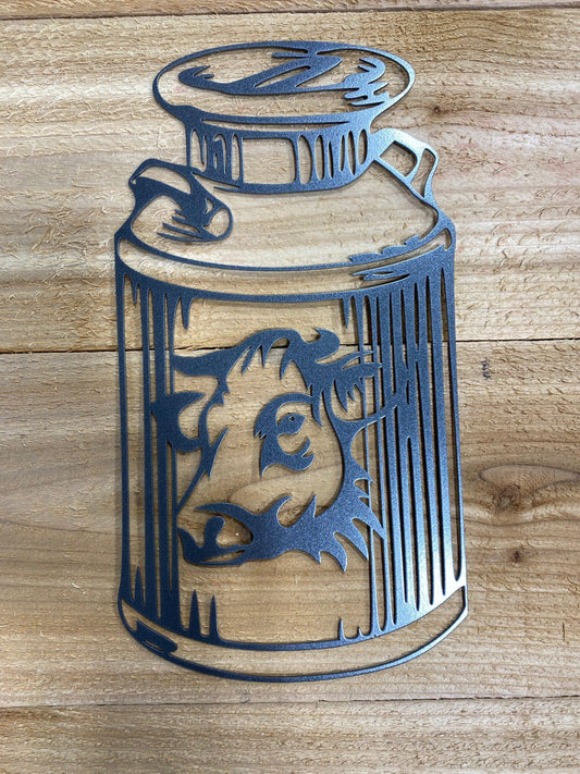 Rustic Metal Milk Can Wall Art – Vintage Farmhouse Decor - RMMDecor