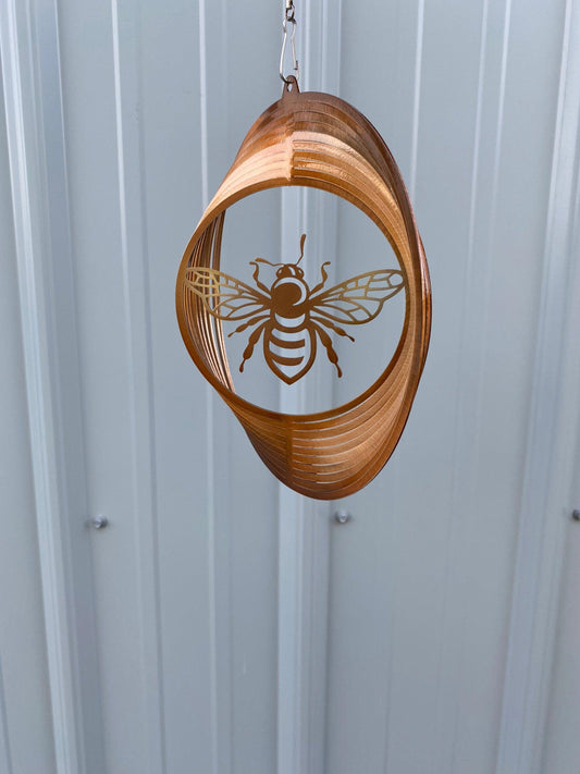 Honey Bee Metal Wind Spinner – Garden & Patio Decor - RMMDecor