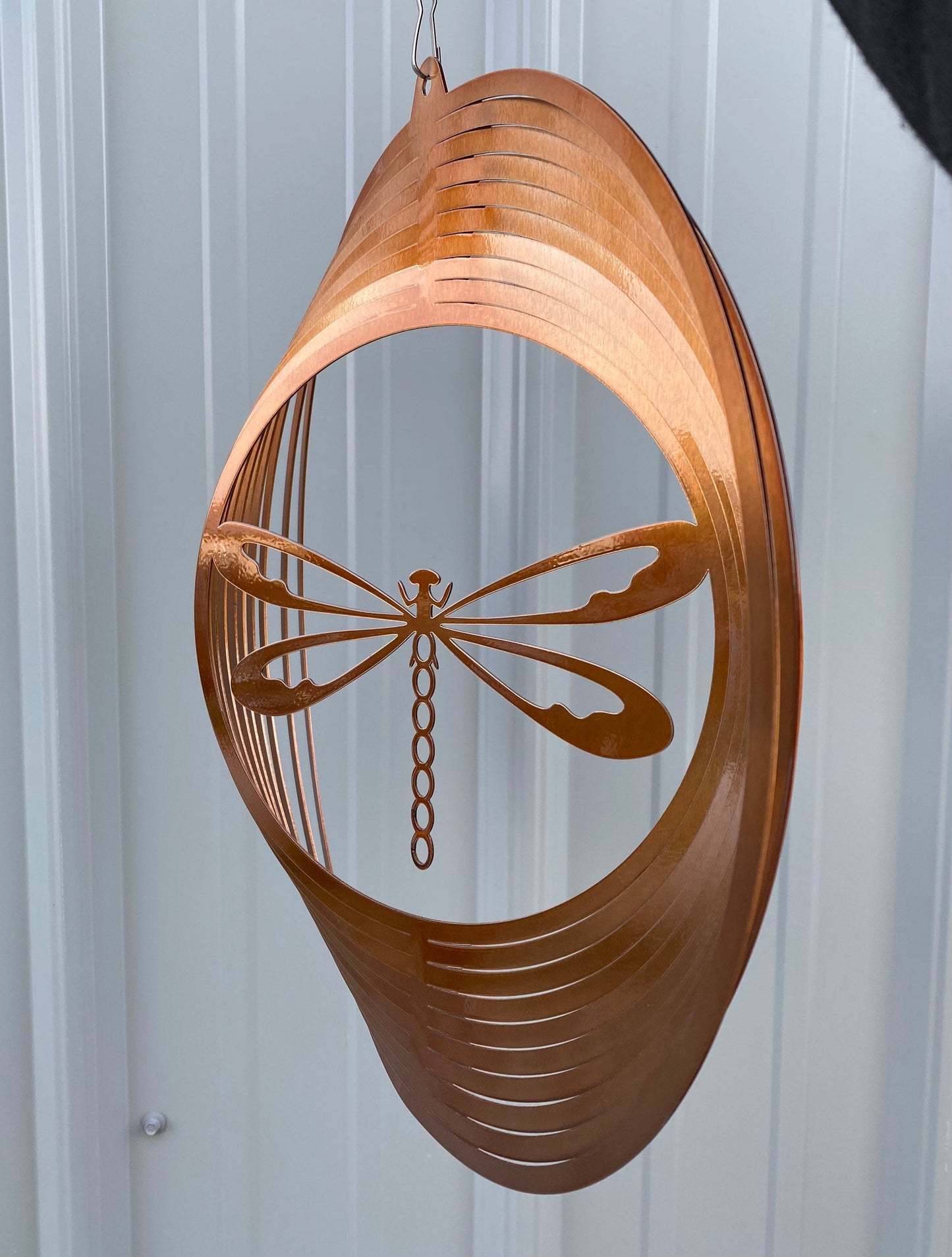 Dragonfly wind spinner metal garden art, garden decor, dragonflies