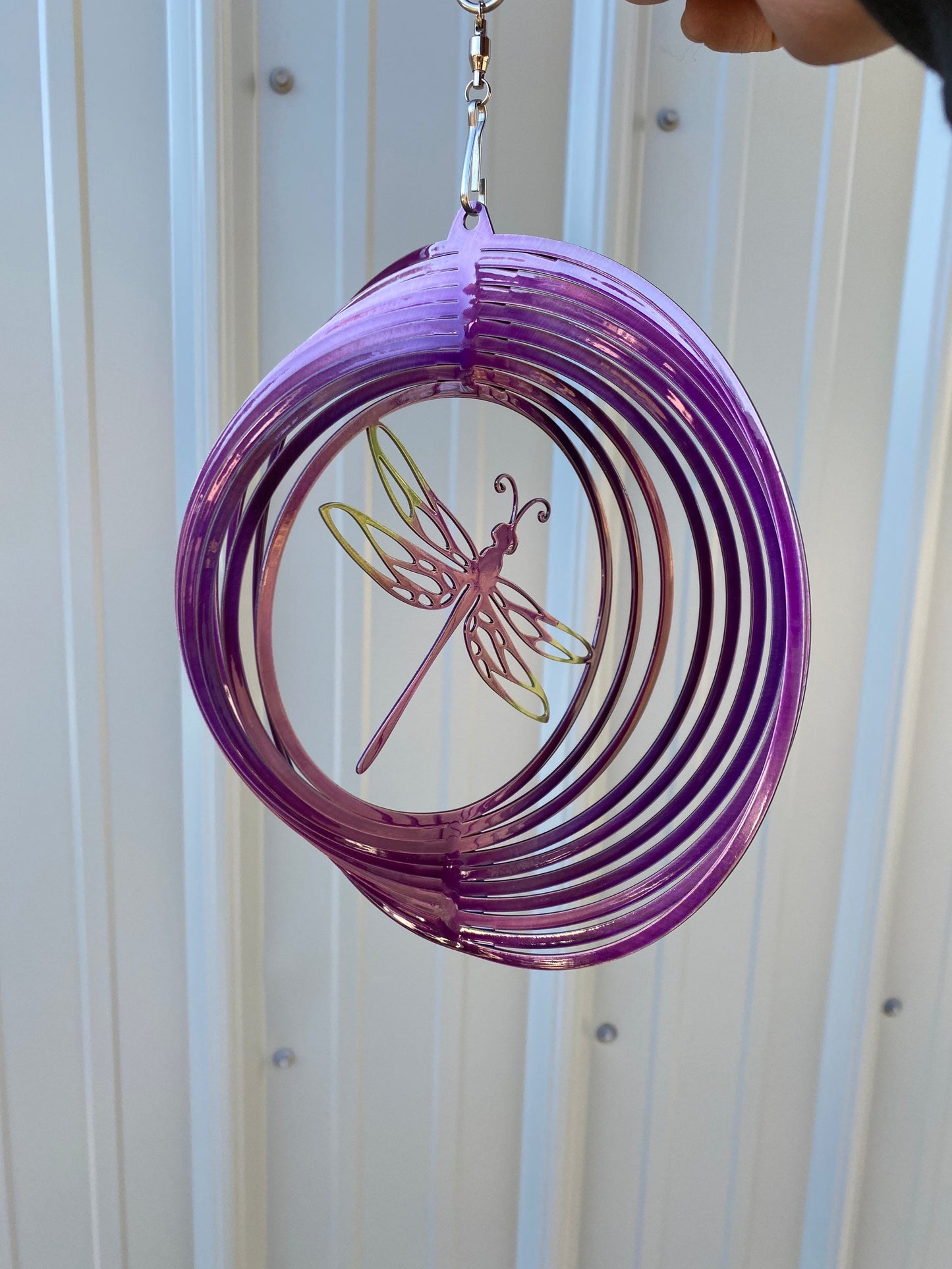 Dragonfly wind spinner metal garden art, garden decor, dragonflies