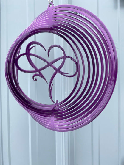 Infinity Heart Wind Spinner – Romantic Metal Garden Decor & Gift - RMMDecor