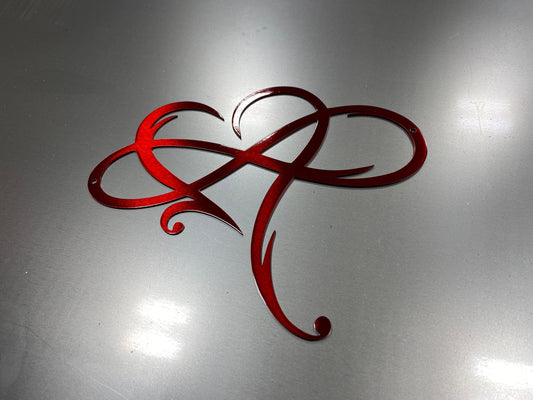 Infinity heart metal wall decor, infinite love, Valentine’s Day gift, Mother’s Day gift, anniversary gift, metal wall accent