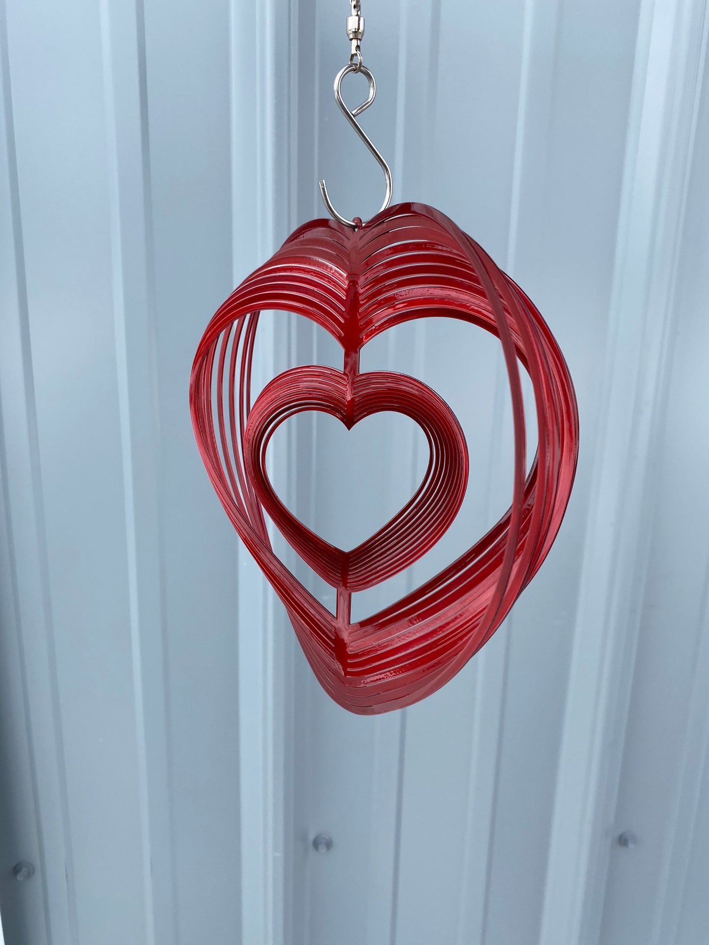 Double heart wind spinner, love, Valentine’s Day Gift, Mothers Day gifts, garden decor,