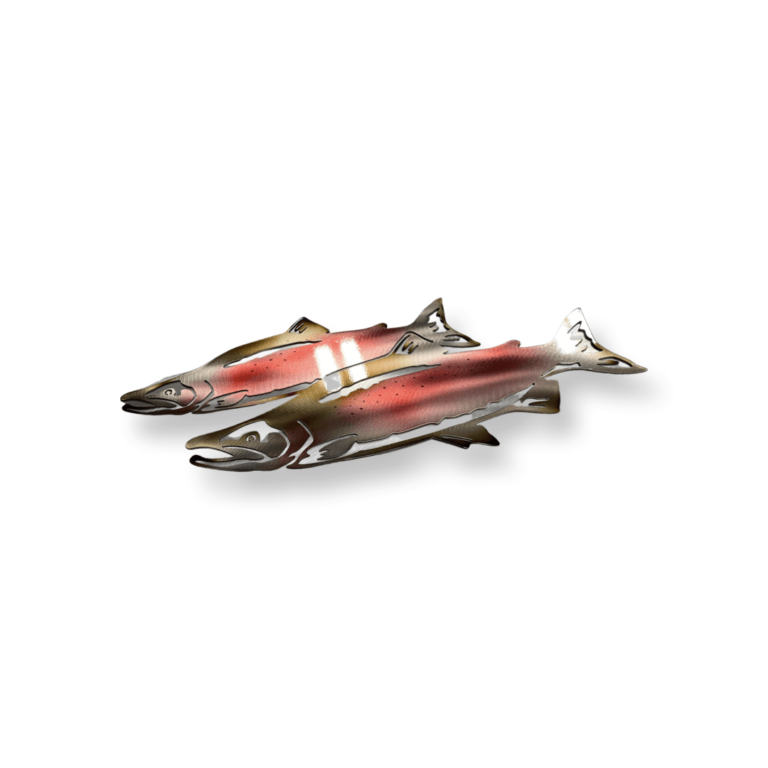 Salmon Metal Wall Art – Unique Fishing & Cabin Decor - RMMDecor
