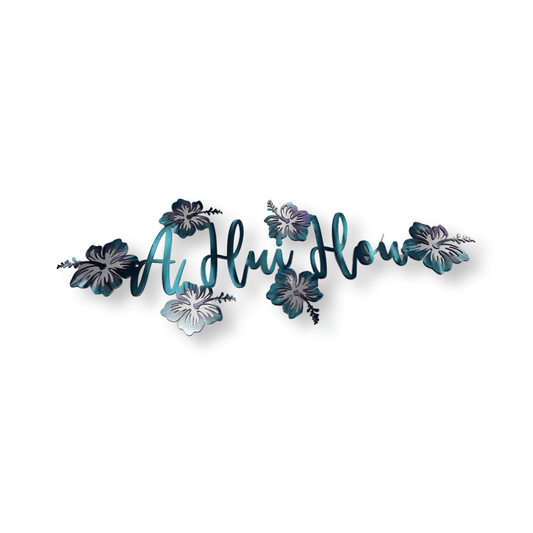 Hawaiian "A Hui Hou" Metal Sign – Beach House Wall Decor - RMMDecor